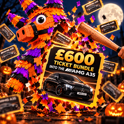 £600 Ticket bundle into the AMG A35 or £24,000 Cash draw