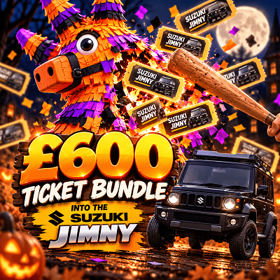 £600 Ticket bundle into the Suzuki Jimny or £24,000 Cash draw