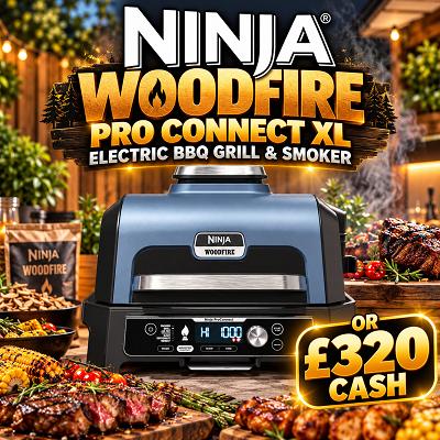 Ninja Woodfire Pro Connect XL Electric BBQ Grill & Smoker or £320 Cash Alt