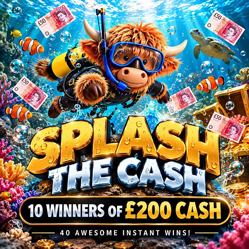 10 Winners of £200 Cash - 40 Awesome INSTANT WINS!