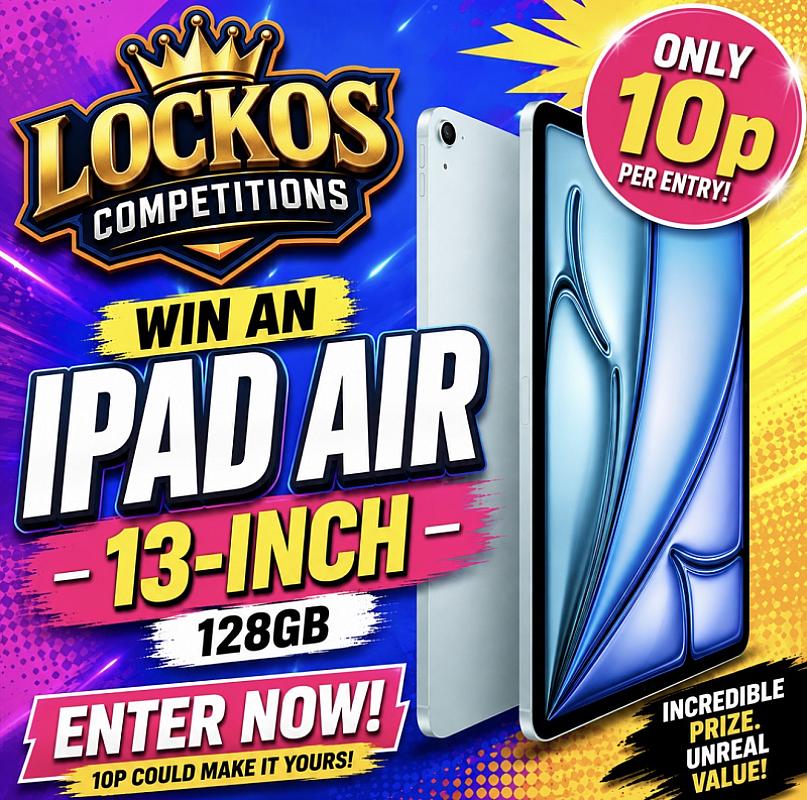 WIN AN IPAD AIR 13” FOR JUST 10P!