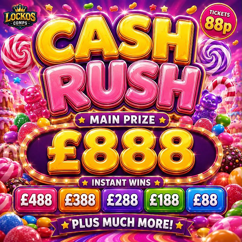 CANDY RUSH SLOTS! WIN UP TO £488!! MEGA LOW ODDS! £888 MAIN PRIZE!