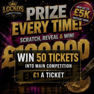 WIN 50 TICKETS INTO OUR £100,000 MAIN PRIZE DRAW! NO2.