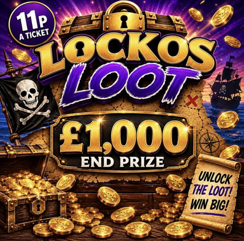 LOCKOS LOOT! £1,000 END PRIZE WITH 10 £100 CASH INSTANT WINS PLUS MUCH MORE! 