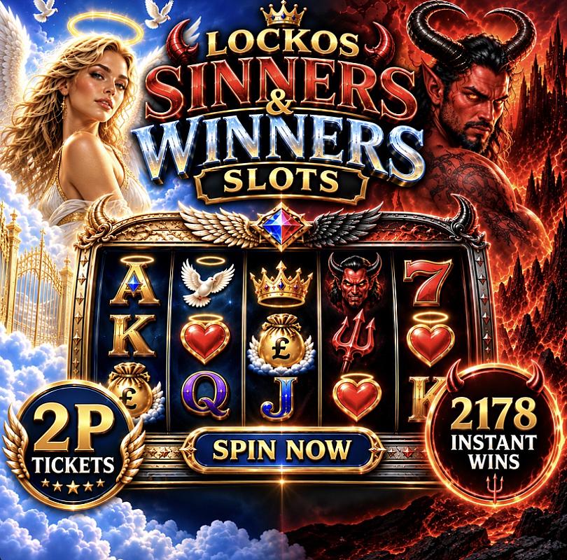 LOCKOS SINNERS & WINNERS! 2P SLOTS CHOOSE YOUR SIDE! £500 END PRIZE!