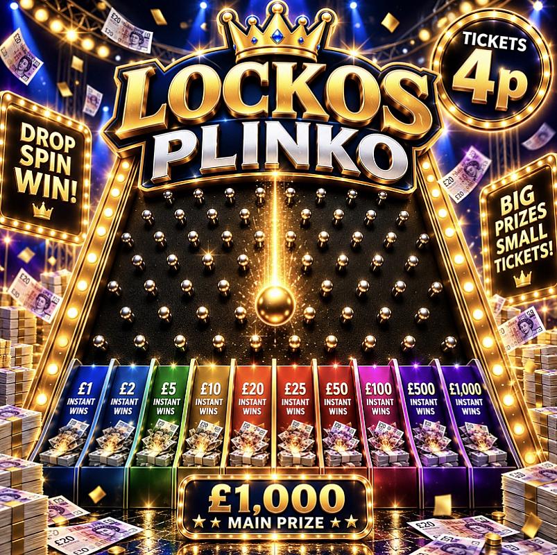LOCKOS £10,000 PLINKO PRIZE POT! 4P TO WIN A GRAND!