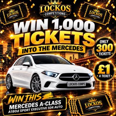 WIN 1,000 TICKETS INTO OUR CAR COMPETITION FOR £1! MEGA LOW ODDS!