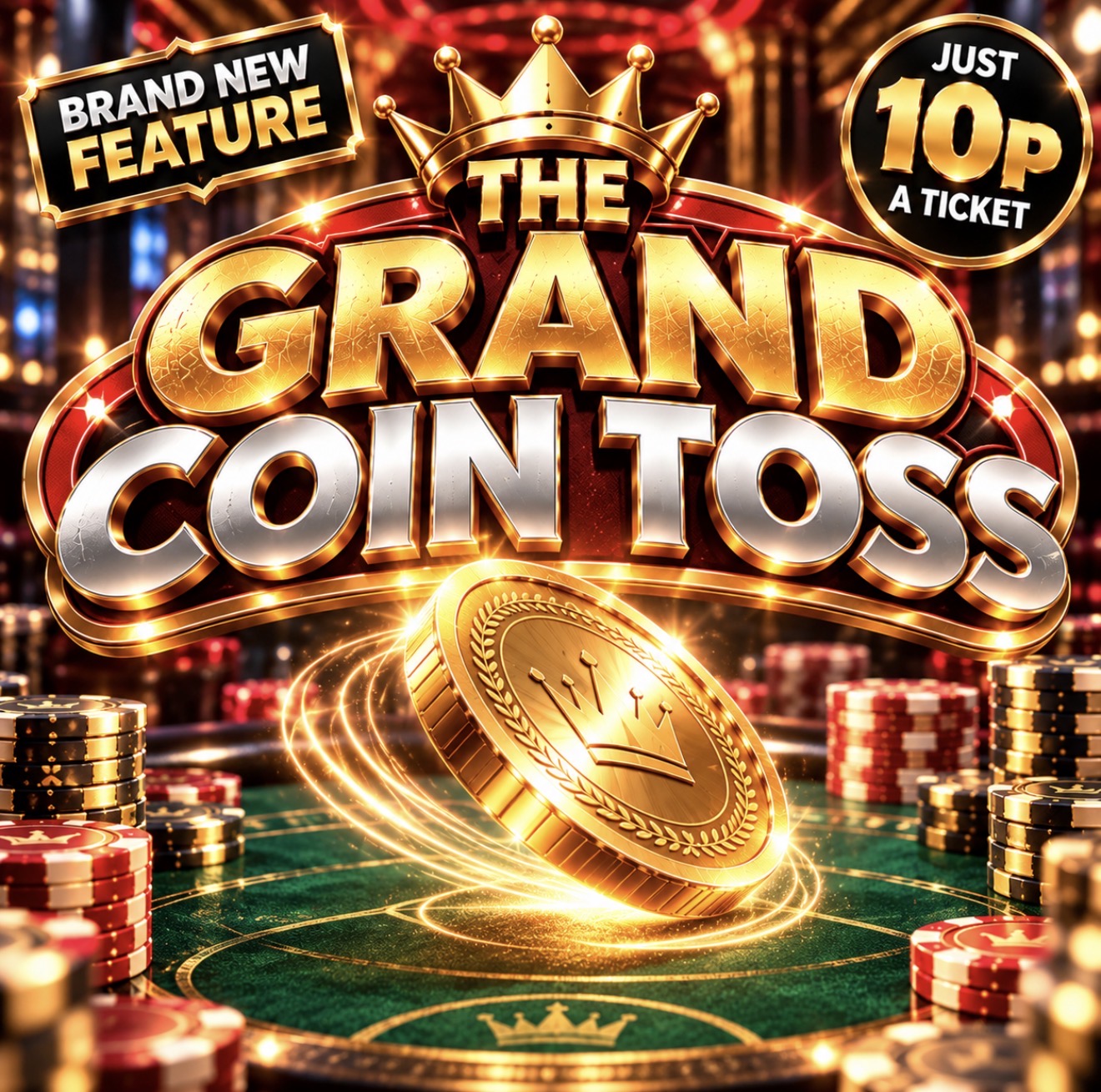 🪙💰 THE GRAND COIN TOSS  BRAND NEW FEATURE! 💰🪙 PLUS INSTANTS 🍀