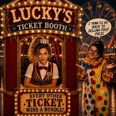 1 x 🎟️ into Lucky’s Ticket Booth 🎪