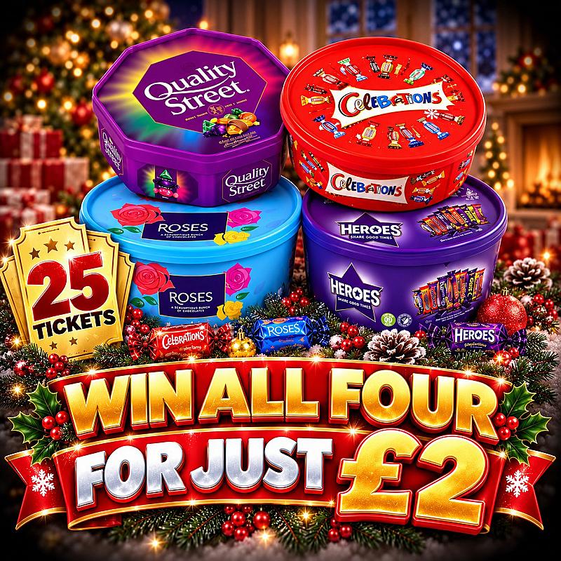 Christmas Chocolate Tubs x 4 
