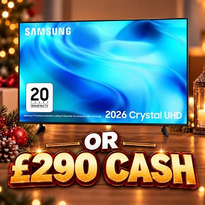 Samsung Smart TV 50-Inch Crystal 4K TV or £290 CASH 📺
