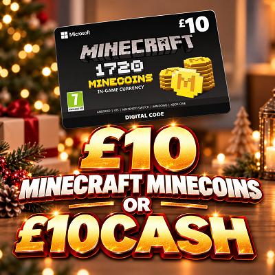 £10 Minecraft Gift Card or £10 CASH 🧱