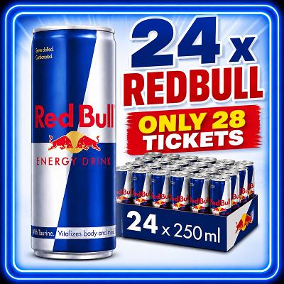 3 x 🎟️ into 24 x Redbulls