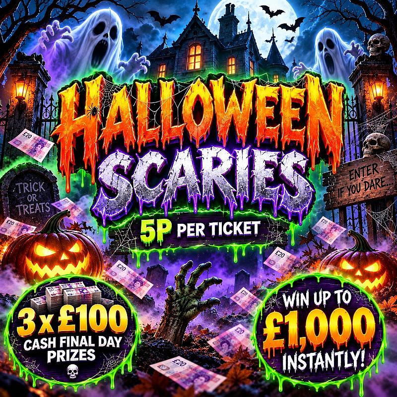 HALLOWEEEN SCARIES WIN UP TO £1000 INSTANTLY