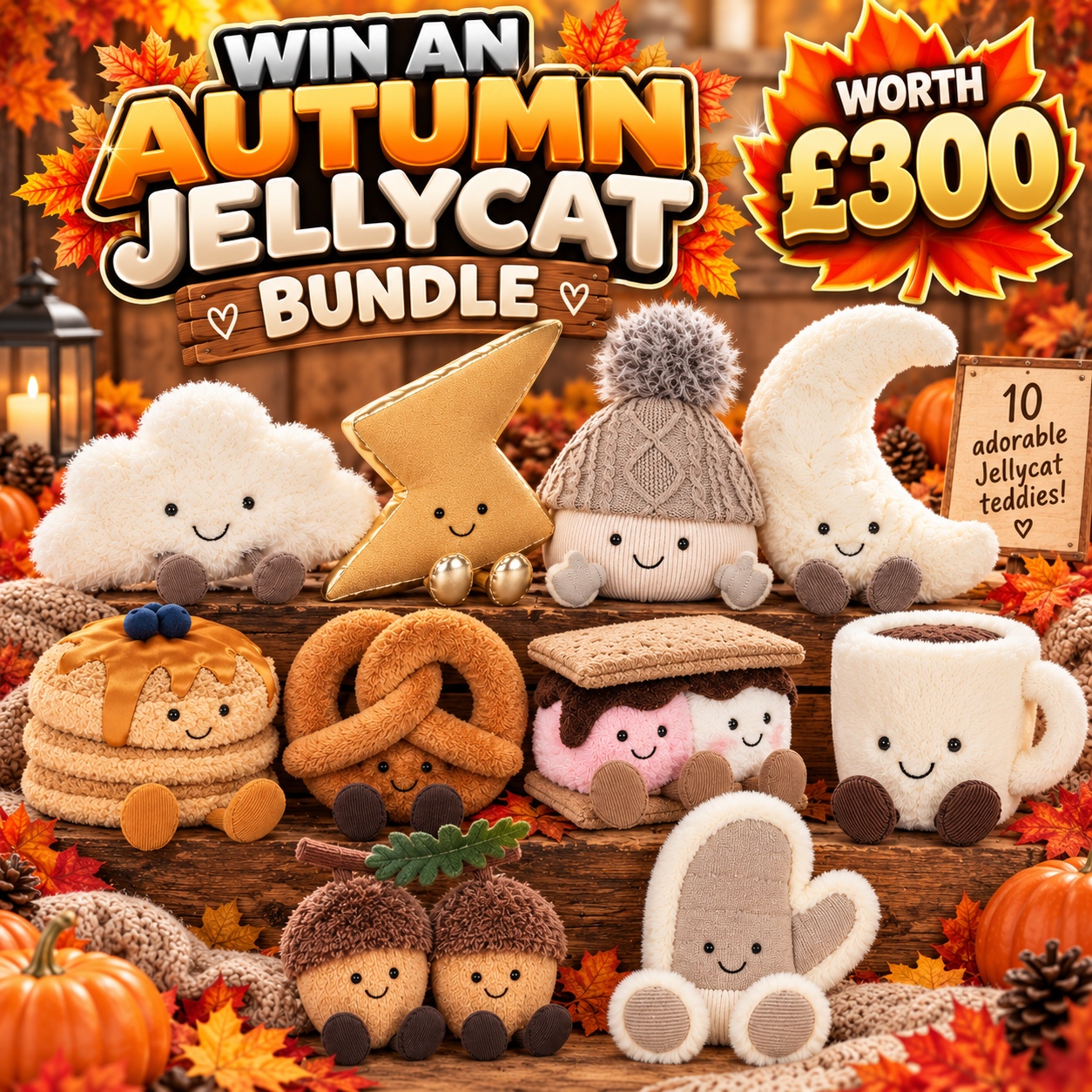 AUTUMN JELLYCAT BUNDLE OR £225 CASH