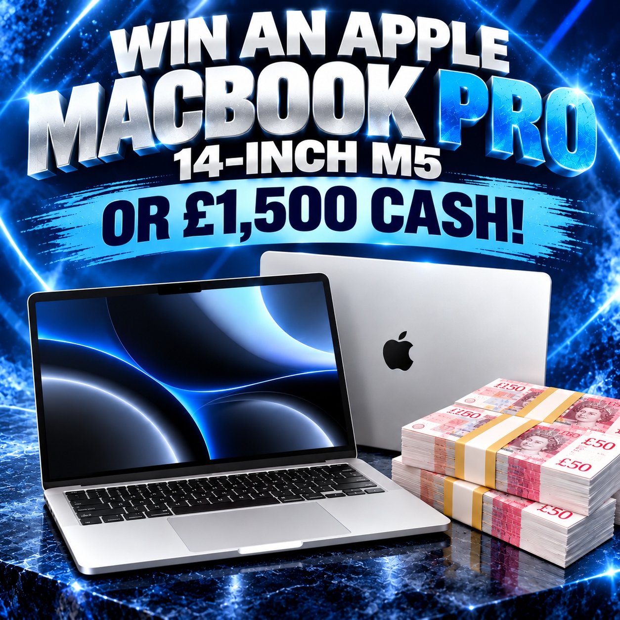 APPLE MACBOOK PRO 14" OR £1,500 CASH ALTERNATIVE
