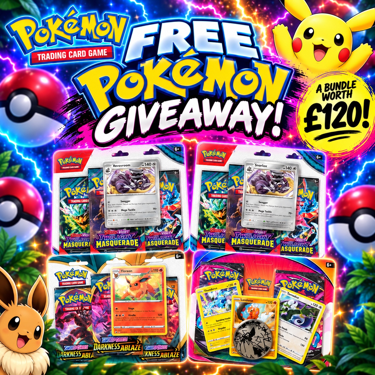FREE GIVEAWAY POKÉMON TCG POWER PACK BUNDLE