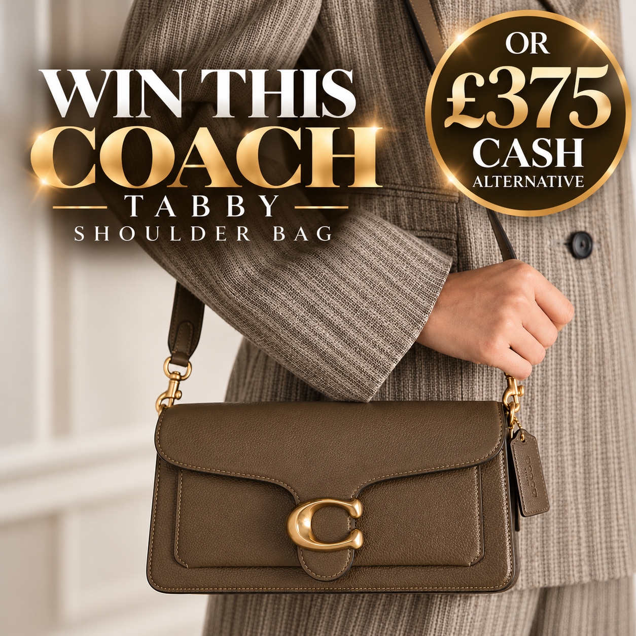 COACH TABBY LEATHER SHOULDER BAG OR £375 CASH