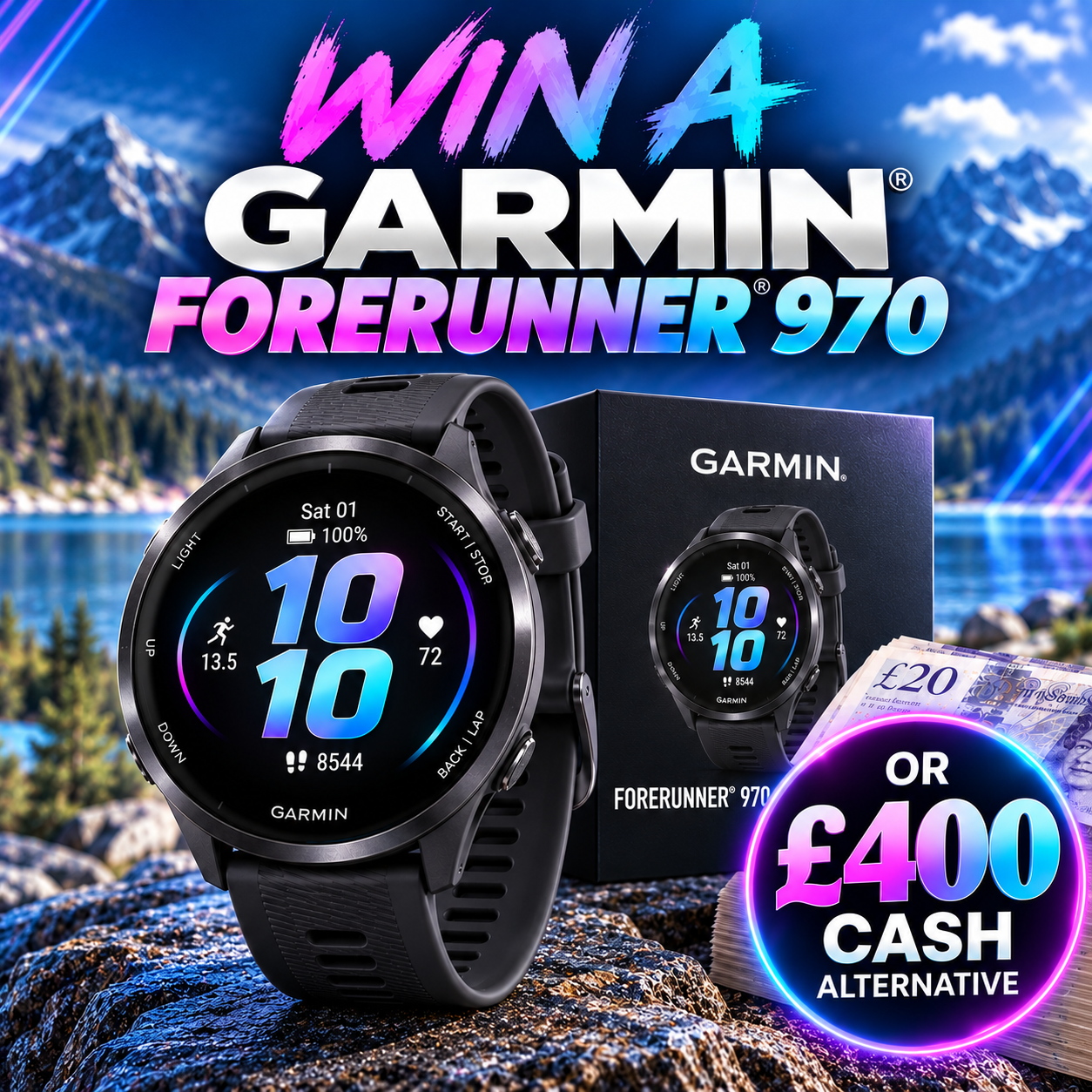GARMIN FORERUNNER® 970 OR £400 CASH