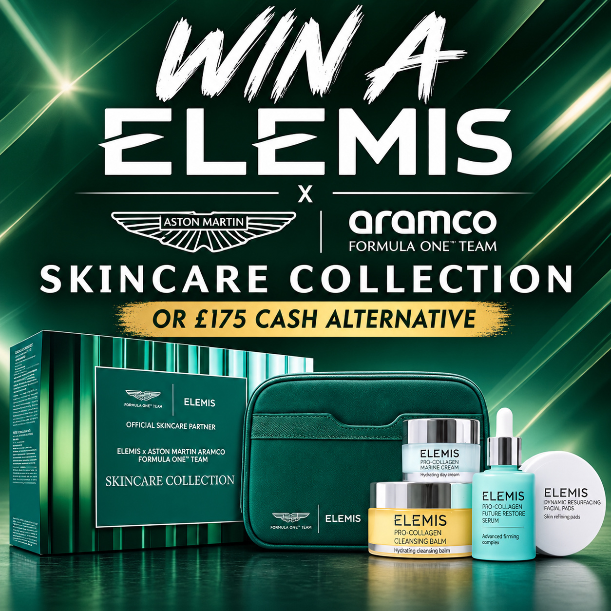ELEMIS x ASTON MARTIN FORMULA ONE™ SKINCARE COLLECTION OR £175 CASH