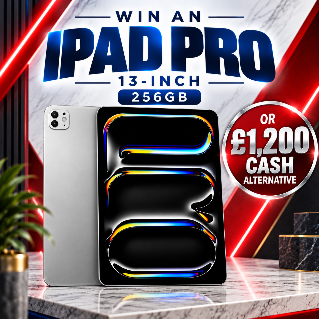 APPLE iPAD PRO 13-INCH 256GB OR £1,200 CASH