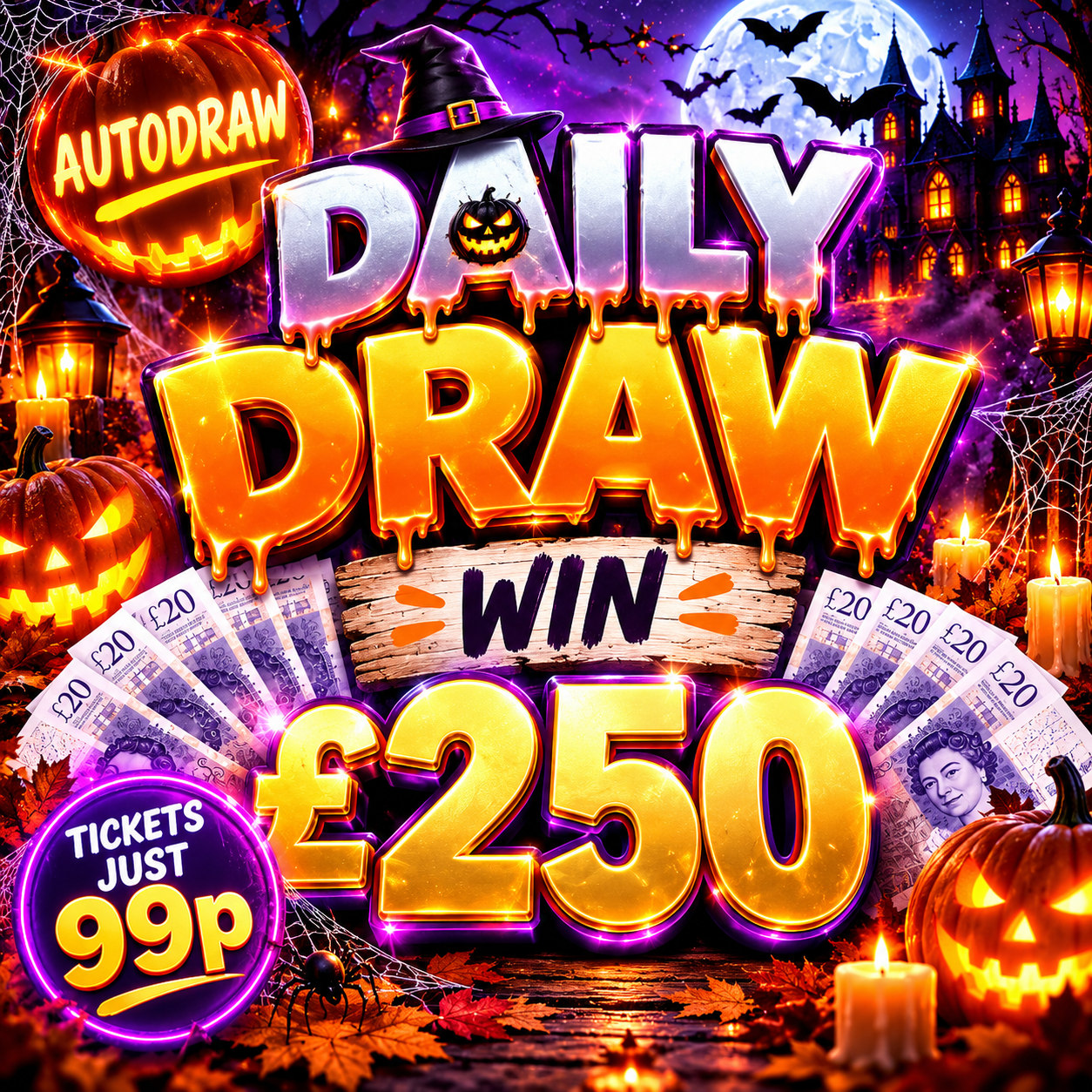 DAILY DRAW £250 CASH 30TH OCTOBER 26