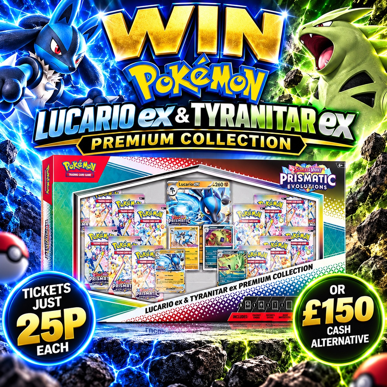 POKEMON LUCARIO EX & TYRANITAR EX PREMIUM COLLECTION SEALED