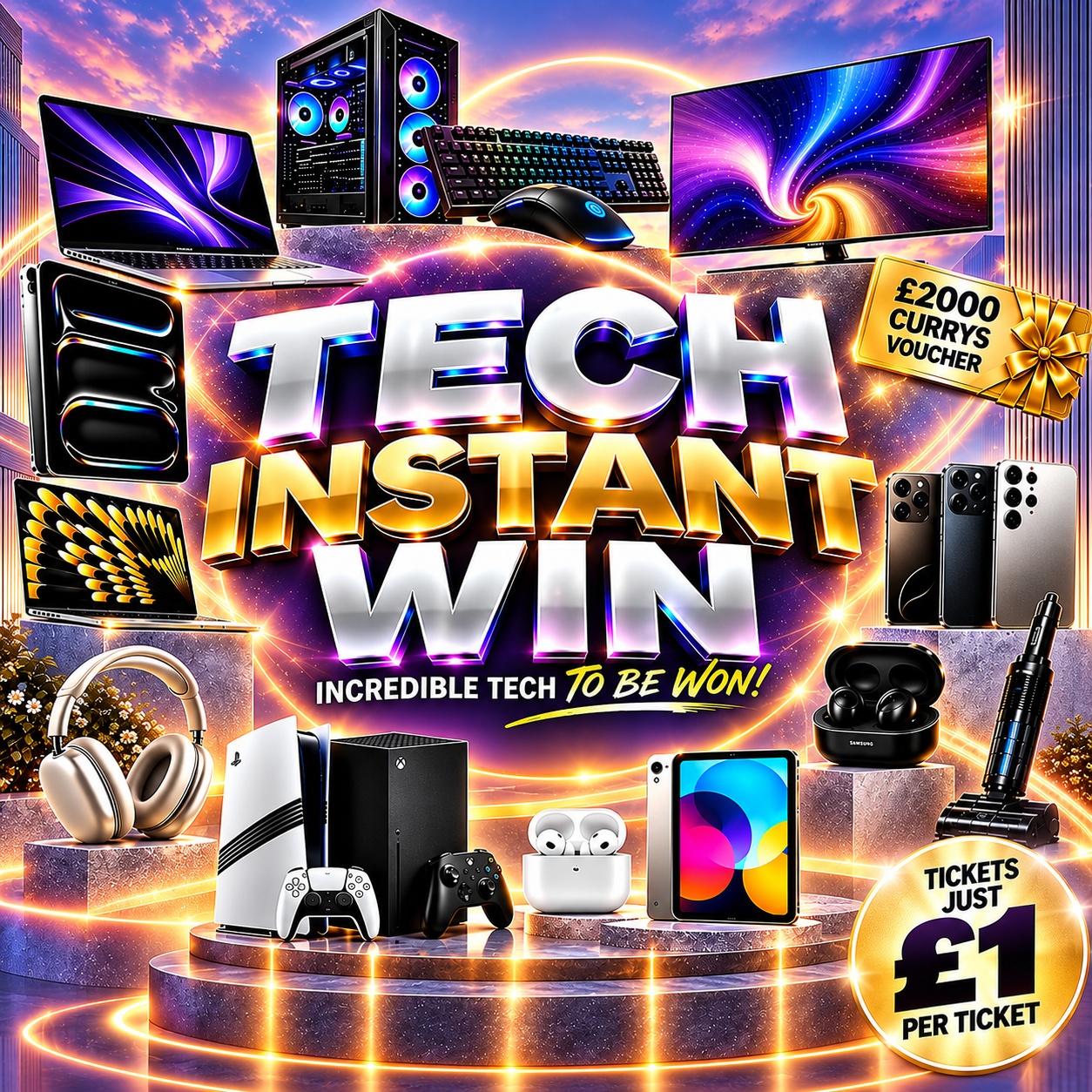 MASSIVE TECH INSTANT WINS FOR JUST £1