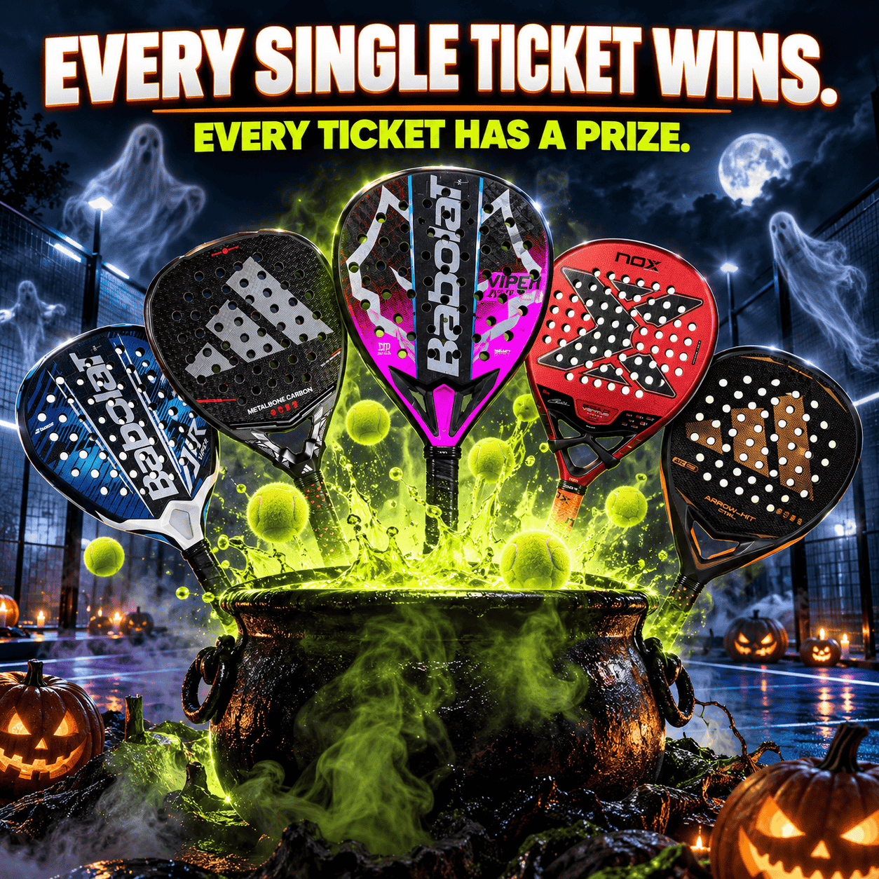 Every Single Ticket Wins | 50 Rackets Inside + Mystery Racket End Draw