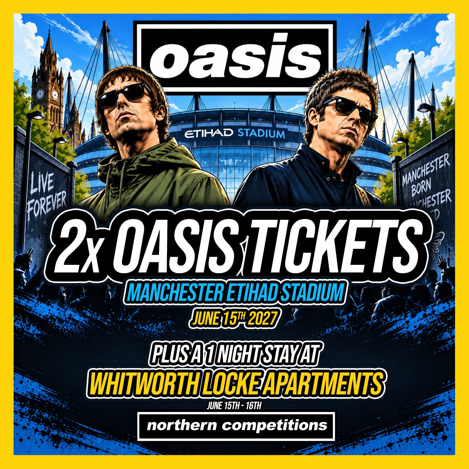 x2 Oasis Tickets Plus Apartment 