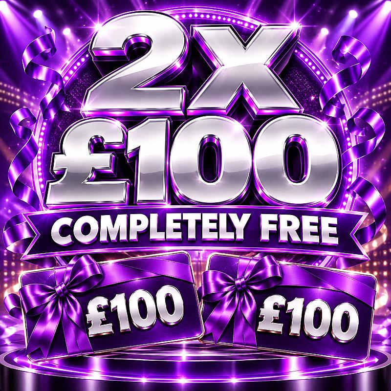 Completely Free 2 x £100 Unique winners
