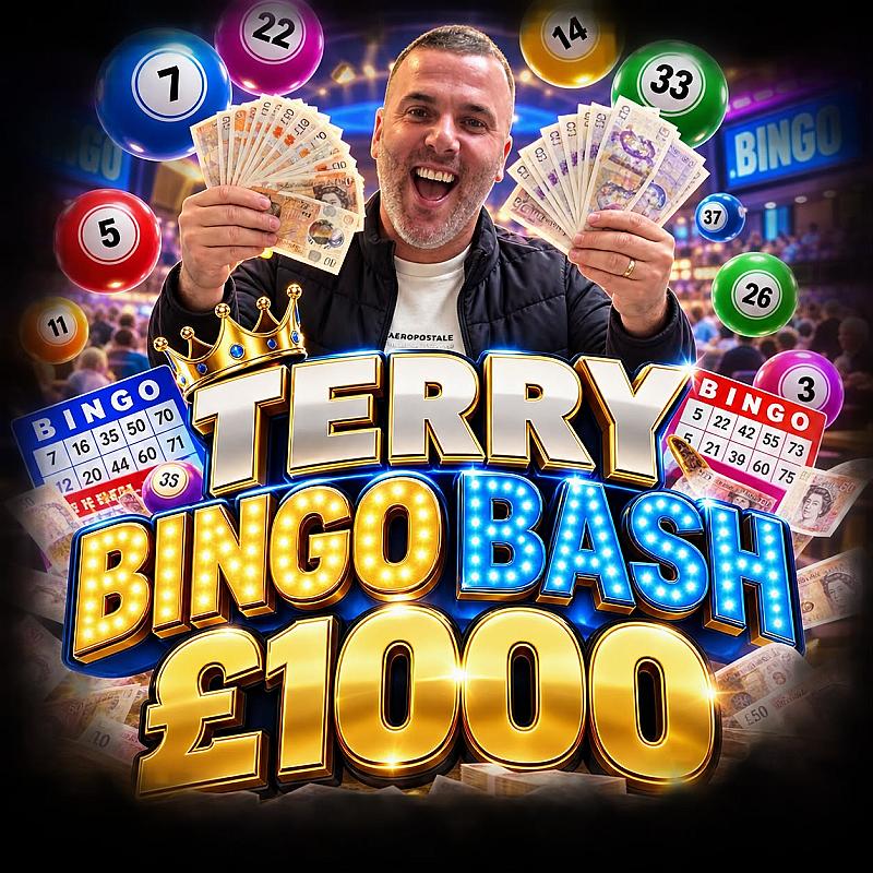 Terry's Bingo Bash! £1000 End prize plus Chance to win big instants