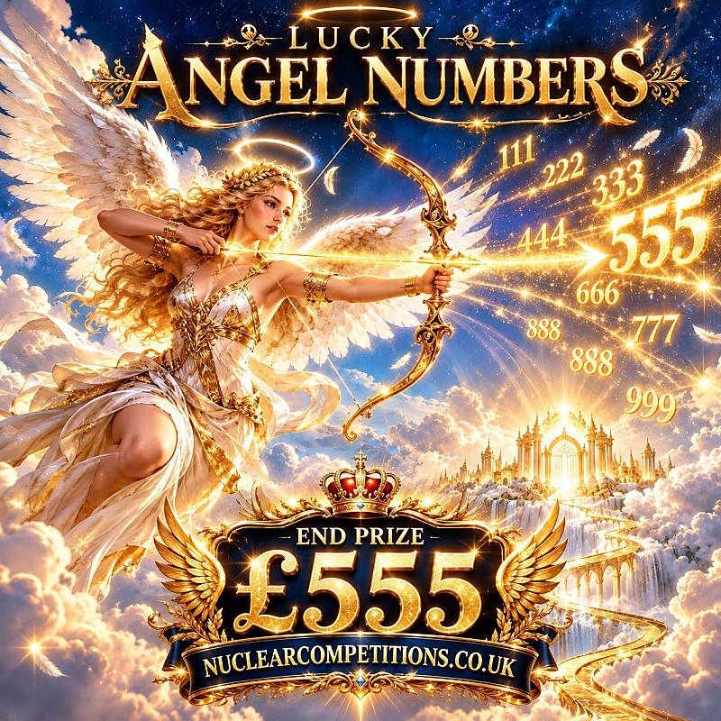 Lucky Angel Numbers! End Prize: £555 with Big Angel Number instant wins!