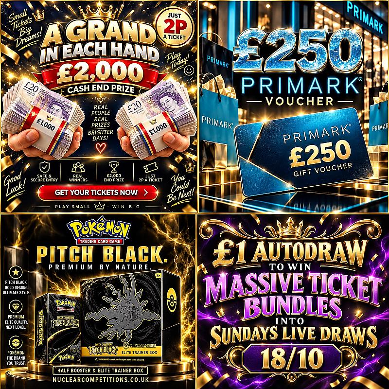 Daily Autodraw 5 to win ticket Bundle into this weeks live draws on 18/10