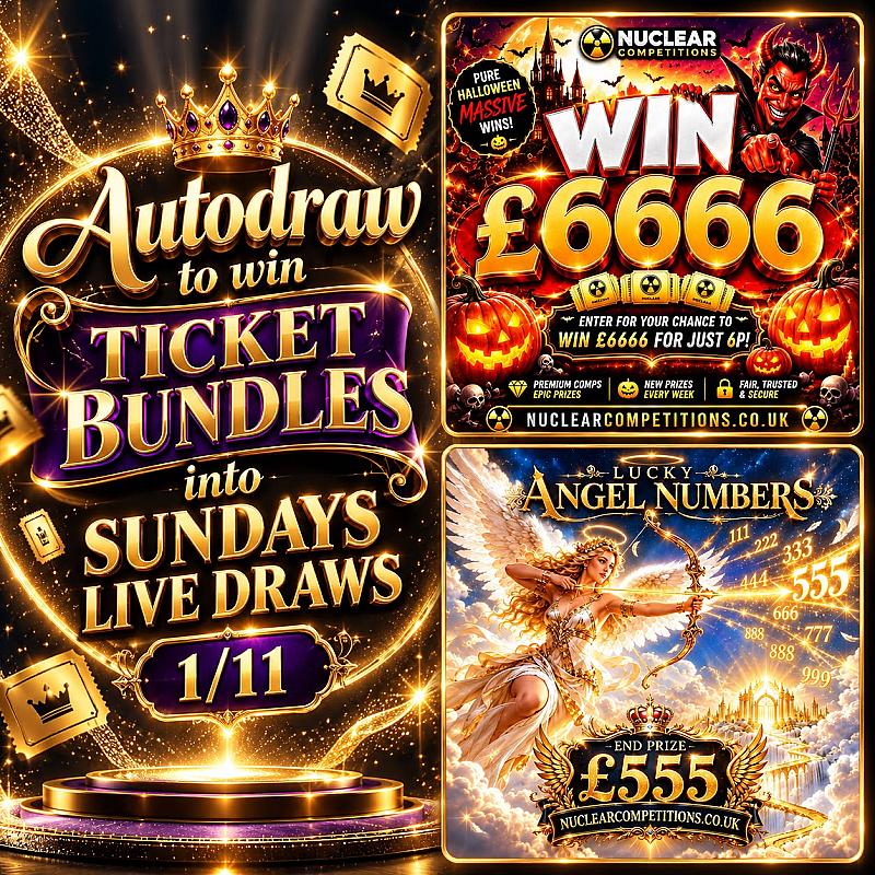 Daily Autodraw 4 to win ticket Bundle into this weeks live draws on 1/11