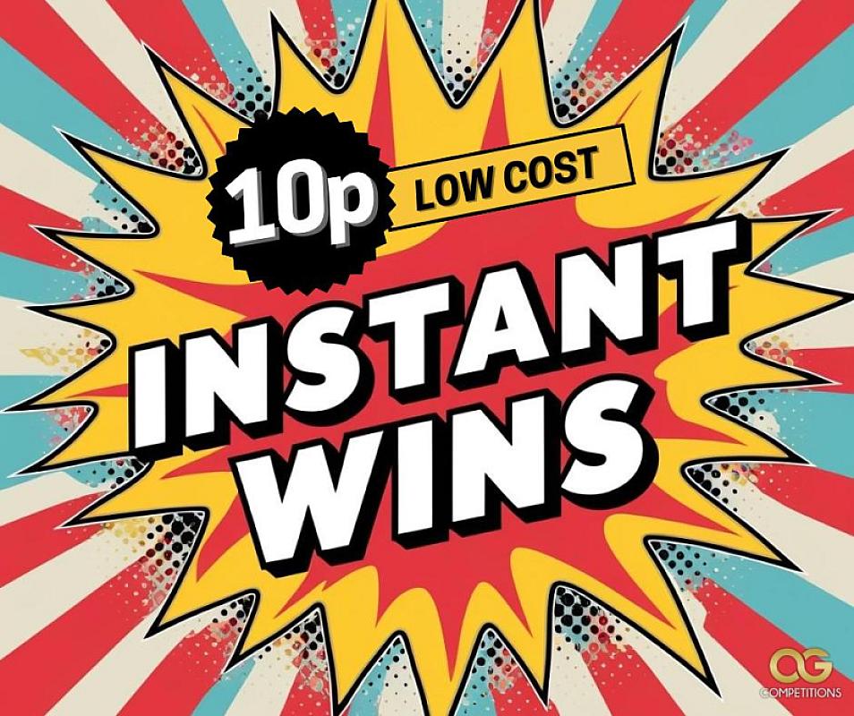 10p Instant Wins £300 Cash Main Prize 