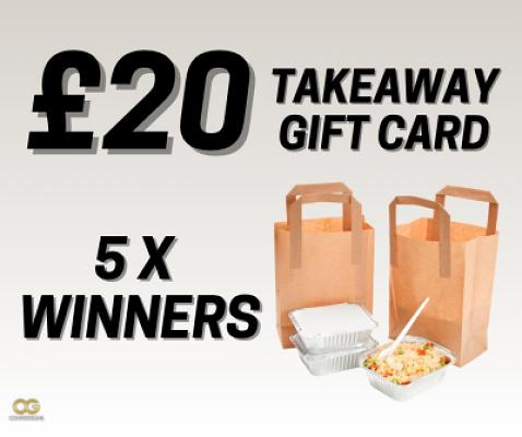Fat Friday!! 5 x Winners Of £20 Takeaway Gift Cards