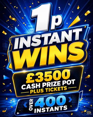 1p Instant Wins £250 Cash