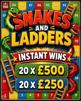 Snakes & Ladders £500 Cash