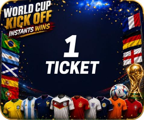 1 x TICKET INTO WORLD CUP 