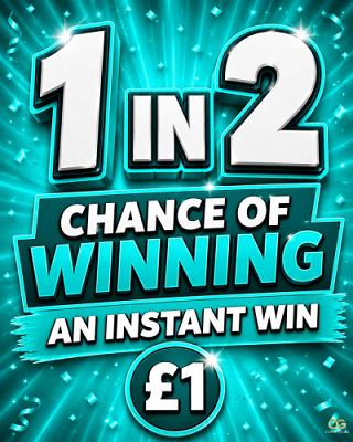 1 In 2 Chance £150 Cash