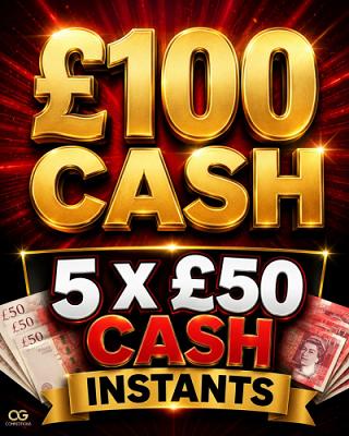 Low Odds £100 Cash With 5 x £50 Instant Wins 