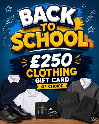 Back 2 School £250 Clothing Gift Card Of Choice