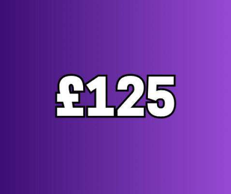 £125 CASH