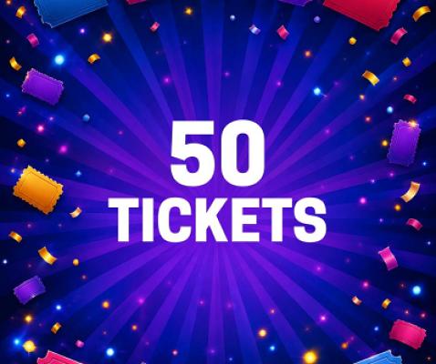 50 x TICKETS INTO MAN CAVE