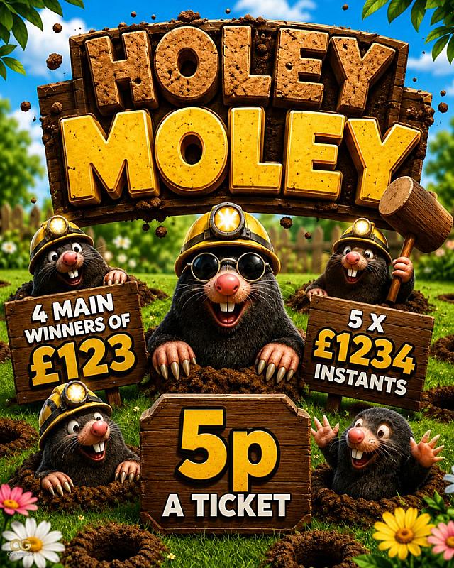 Holey Moley 4 x Winners Of £123 Cash
