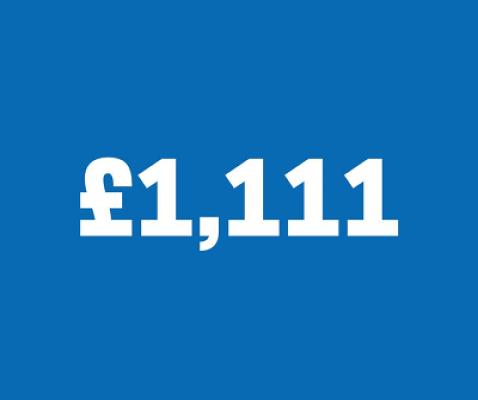 £1,111 CASH
