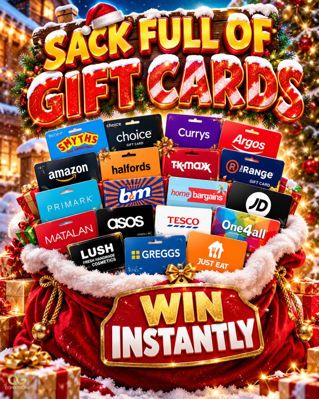 Sack Full Of Gift Cards 