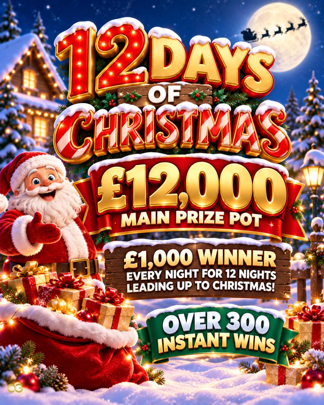 12 Days Of Christmas, 12 x Winners Of £1,000 Cash
