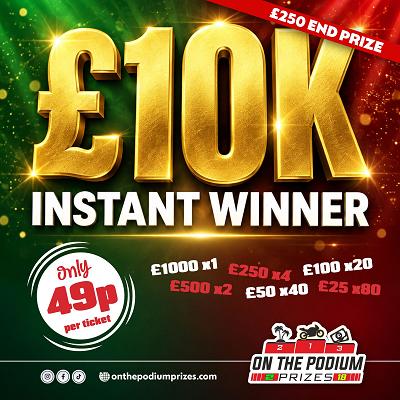 £10,000 INSTANT WINNER - JUST 49P A TICKET